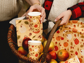 Cups Pumpkins and acorns, 250 ml, orange (1 pkt / 6 pc.)