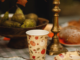 Cups Pumpkins and acorns, 250 ml, orange (1 pkt / 6 pc.)