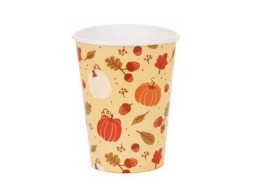 Cups Pumpkins and acorns, 250 ml, orange (1 pkt / 6 pc.)