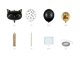 Balloon bouquet Cat, black,  83x140cm
