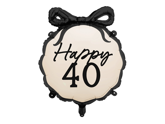Foil Balloon Pill Happy ''40'', 47x53 cm, mix