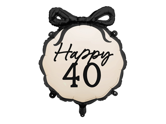 Foil Balloon Pill Happy ''40'', 47x53 cm, mix