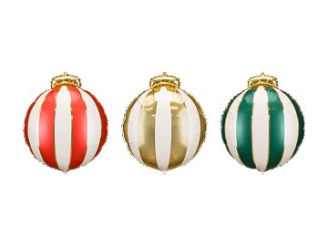 Foil Balloons Christmas Baubles, 42x46cm, mix (1 pkt / 3 pc.)