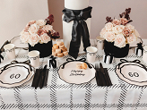 Paper plates ''Hello 60'', mix, 18 cm (1 pkt / 6 pc.)