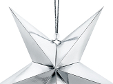 Paper star, 30cm, silver