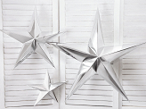 Paper star, 30cm, silver