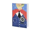 Card with enamel pin Cotillion, 11x15.5 cm