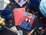Card with enamel pin Cotillion, 11x15.5 cm
