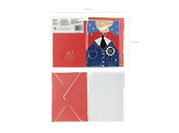 Card with enamel pin Cotillion, 11x15.5 cm