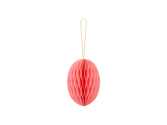 Paper decoration honeycomb Egg, pink, 12 cm