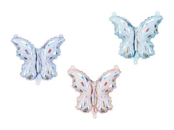 Foil Balloons for Garland Butterflies, mix, 19x23 cm (1 pkt / 3 pc.)