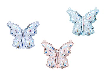 Foil Balloons for Garland Butterflies, mix, 19x23 cm (1 pkt / 3 pc.)