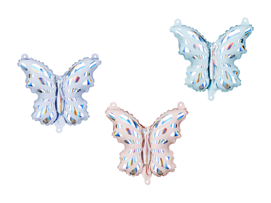 Foil Balloons for Garland Butterflies, mix, 19x23 cm (1 pkt / 3 pc.)