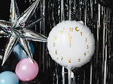 Foil balloon Clock, 45 cm, white