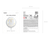 Foil balloon Clock, 45 cm, white
