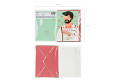 Card with enamel pin Groom, 10.5x15 cm