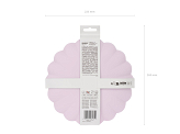 Plastic plates Frill, 22 x 22 cm, violet (1 pkt / 4 pc.)
