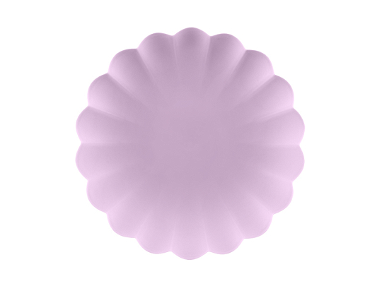 Plastic plates Frill, 22 x 22 cm, violet (1 pkt / 4 pc.)