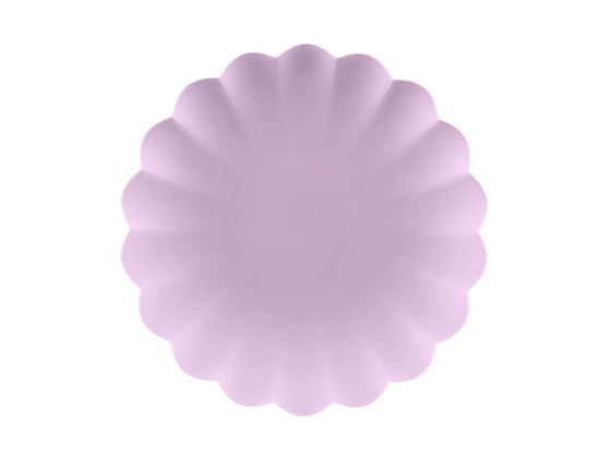 Plastic plates Frill, 22 x 22 cm, violet (1 pkt / 4 pc.)