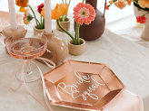 Plates Bride squad, rose gold, 23cm (1 pkt / 6 pc.)