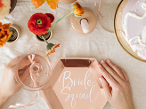 Plates Bride squad, rose gold, 23cm (1 pkt / 6 pc.)