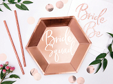 Plates Bride squad, rose gold, 23cm (1 pkt / 6 pc.)