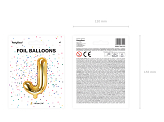 Foil Balloon Letter ''J'', 35cm, gold
