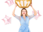 Foil balloon Crown, 52x42cm, mix