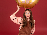 Foil balloon Crown, 52x42cm, mix