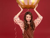 Foil balloon Crown, 52x42cm, mix