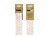 Paper Straws, light pink, 19.5cm (1 pkt / 10 pc.)