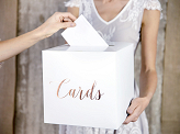Wedding card box - Cards, rose gold, 24x24x24cm