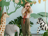 Standing foil balloon Crocodile, 126x36 cm, mix