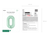 Foil Balloon Number ''0'', 72cm, green