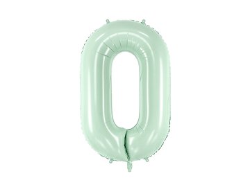 Foil Balloon Number ''0'', 72cm, green