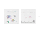 Hanging decoration Snowflakes, iridescent, 15-25cm (1 pkt / 6 pc.)