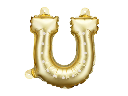 Foil Balloons for Horseshoe Garlands, 18x19 cm, gold