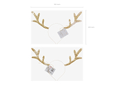 Headband Reindeer, gold, 34.5x22cm
