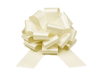 DIY decorative bow, off-white, 30 cm