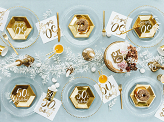 Plates 50th Birthday, gold, 20cm (1 pkt / 6 pc.)