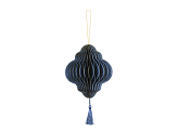 Paper honeycomb ornament Lantern, navy blue, 13,2x15cm