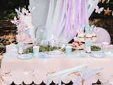 Paper tablecloth Bows, pink, 180 x 120 cm