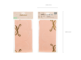 Paper tablecloth Bows, pink, 180 x 120 cm