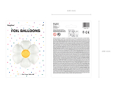 Foil balloon Daisy, 97x103 cm, mix