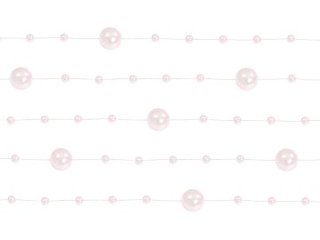 Pearl garlands, light pink, 1.3m (1 pkt / 5 pc.)