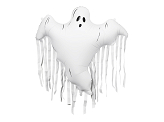 Foil Balloon Ghost with Tassels, 93x86 cm, mix