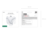 Foil Balloon Ghost with Tassels, 93x86 cm, mix