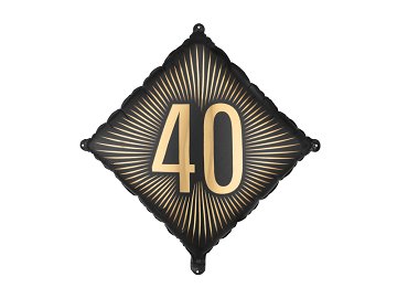 Foil Balloon ''40'', 46x46 cm, mix