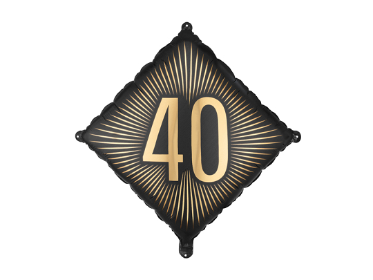 Foil Balloon ''40'', 46x46 cm, mix