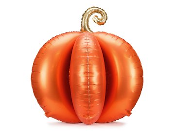 Standing Foil Balloon 3D Pumpkin, 90x90 cm, orange